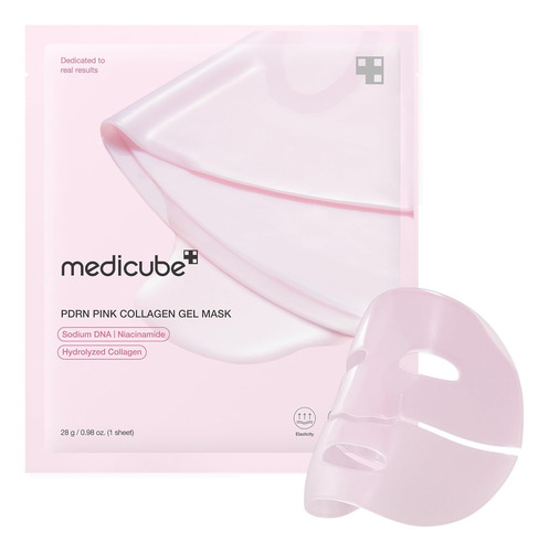 Mascarilla Facial Gel De Colágeno Rosa Medicube Salmon Pdrn Normal