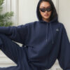 Alo Yoga Campera Chompa, Accolade Hoodie Unisex Azul Marino S - 4 Accolade Hoodie
