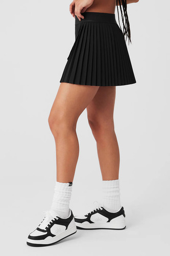 Alo Yoga Pollera Deportivo Actitud Aces Tennis Skirt Negro Xs - 2