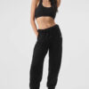 Alo Yoga Pantalón Jogger Deporti Accolade Sweatpant Unisex Negro French Terry S - 4