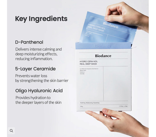 Biodance Hydro Cera-nol Real Deep Hidratación Mask 1 Unidad Cera-nol