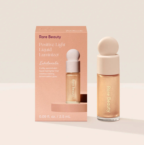 Rare Beauty Iluminador Positive Light Liquid Luminizer Mini Dorado