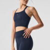 Alo Yoga Musculosa Deportivo Seamless Ribbed Bra Tank Azul Marino Seamless Rbbed M - 34