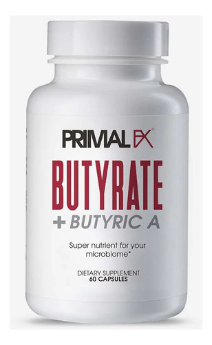 Suplemento Primal Fx Butyrate + Butyric A 600 Mg / 60 Cap Sabor Sin Sabor