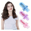 Kit Gorro Saten + Banda Rizadora + Scrunchies Rulos Curly Celeste Satén
