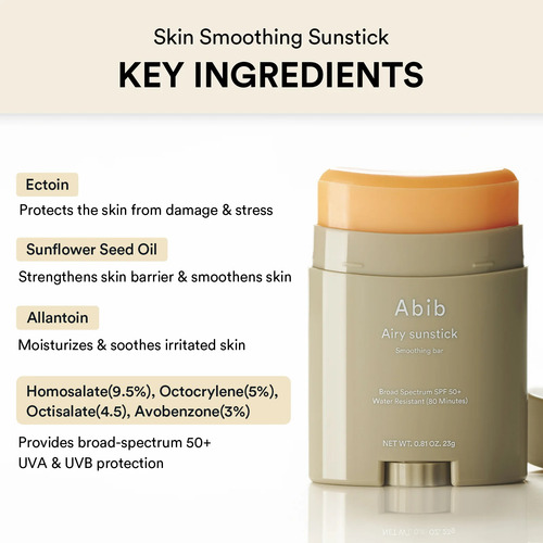 Abib Airy Sunstick Barra Transparente Protector S Spf50+ Pa