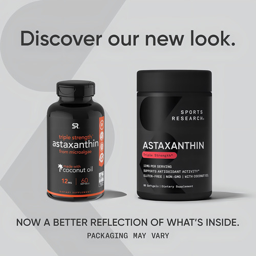 Astaxanthin Sports Research Concentración Triple 12mg Flavorless
