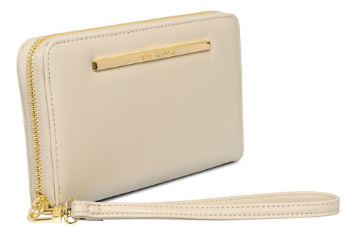 Billetera Steve Madden Bzippy Con Diseño Lisa Color Beige De Sintético