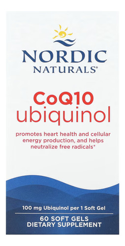 Suplemento Detario Nordic Naturals Ubiquinol 100mg Coq10 En Pote Con 60 Capsulas Blandas Sin Sabor