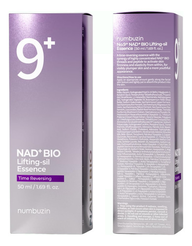 Numbuzin No.9 Essence Nad+ Bio Lifting-sil Essence Suero Todo Tipo De Piel Día/noche
