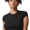 Alo Yoga Remera Deportiva Crop De Mujer Original Negro Alosoft Crop Finesse Short Sleeve M - 34