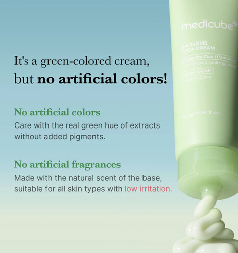 Medicube Exosome Cica Cream - Crema Facial Calmante 50ml Momento De Aplicación Día/noche Tipo De Piel Sensible