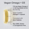 Vegan Omega 3 + Vitamin D3 60 Cap Sports Research Sin Sabor