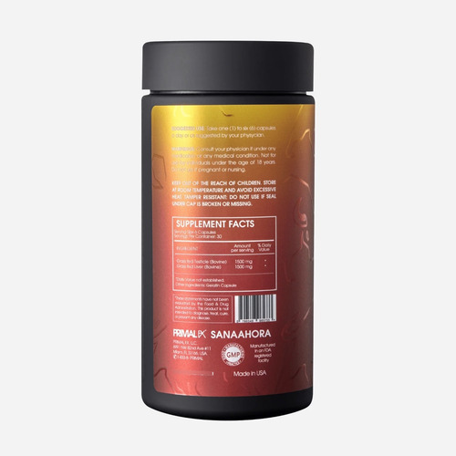 Primal Fx I Male I 180 Capsules I Dr Ludwig Johnson