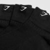 Gymshark Pack De 3 Pares De Medias Negro Woven Tab Quarter M