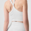 Alo Yoga Musculosa Deportivo Seamless Ribbed Bra Tank Blanco Textura Acanalada Ribbed L - 36