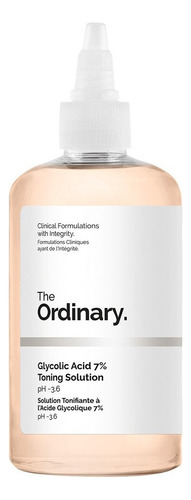 Loción Glycolic Acid 7% Toning Solution The Ordinary Exfoliante Noche Para Todo Tipo De Piel De 240ml/306g 15+ Años