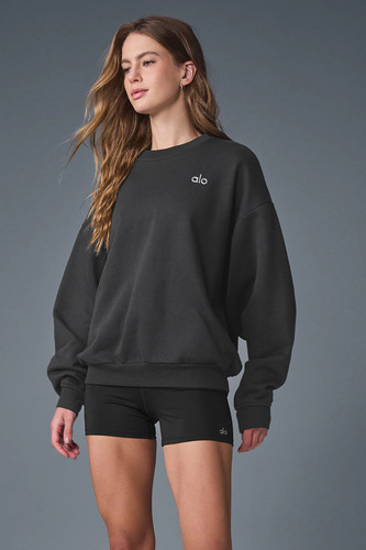 Alo Yoga Campera Accolade Crew Neck Buzo Negro Claro Xl - 16 Accolade Crew Neck