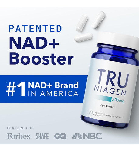 Suplemento Potenciador Nad+ Antienvejecimiento Tru Niagen Sin Sabor