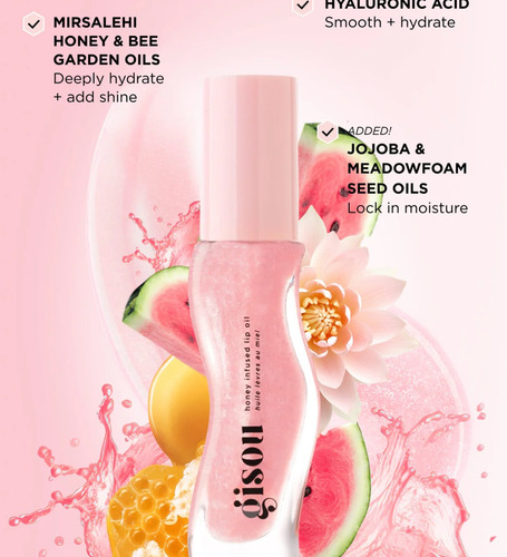 Gisou Aceite Labial Hidratante De Miel Sabor Sandia