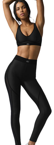 Alo Yoga Calza - Legging Airlift Mesh Line Up Original Negro Airlift Mesh 8 - 10