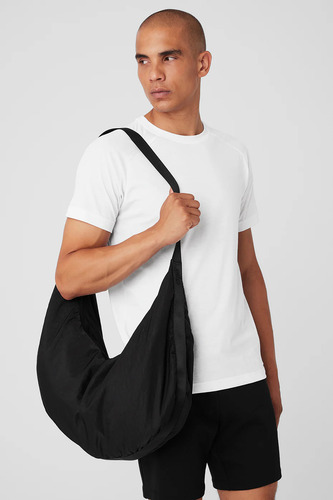 Alo Yoga Bolso Cartera Om The Go Gym Sling Bag Negro Lisa Negro