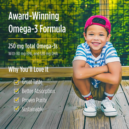 Children's Dha, Fresa, 250 Mg, 180 Minigeles Blandos Eua Sabor Morango