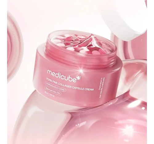 Medicube Salmon Dna Pdrn Crema De Cápsula De Colágeno Rosa Todo Tipo De Piel Día Noche