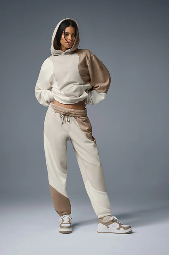 Alo Yoga Chompa Buzo Hoodie Unisex Make Waves Original L - 12 Marron Y Beige Make Waves