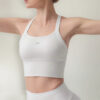 Alo Yoga Musculosa Deportivo Seamless Ribbed Bra Tank Blanco Textura Acanalada Ribbed M - 34