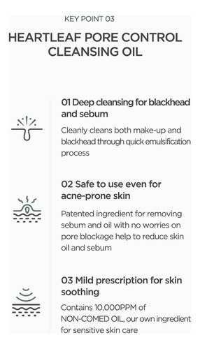 Aceite Anua Heartleaf Control De Poros Aceite Limpiador Limp Todas Noche