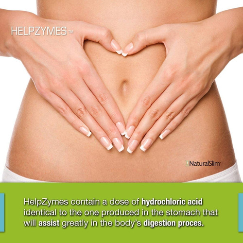 Naturalslim Helpzymes - Enzimas Digestivas 100 Capsulas Sin Sabor