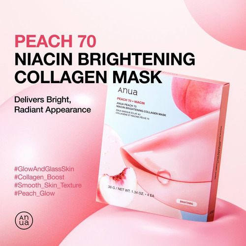Mascarilla Facial Anua Peach 70 Niacin Brightening 30 Ml Todo Tipo De Piel