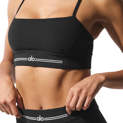 Alo Yoga Corpiño Deportivo Alosoft Relay Top - Original Negro Alosoft Relay M