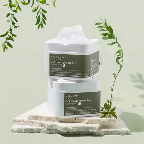 Mary&may Cica Houttuynia Tea Tree Calming Mask Coreana Tipo De Piel Todo Tipo De Piel
