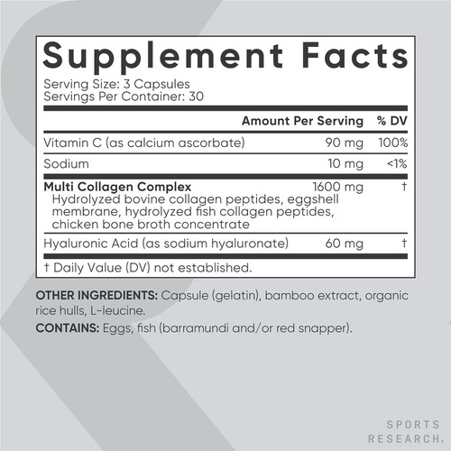 Multi Colágeno- Sport Research - Made Usa - Sabor Sin Sabor