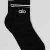 Medias Alo Yoga Originales Throwback Sock Negro Black & White M