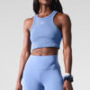 Musculosa Alo Yoga Original Azul Acero Aspire Tank M Lisa