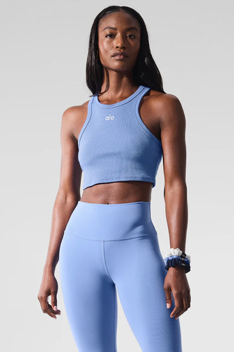 Musculosa Alo Yoga Original Azul Acero Aspire Tank M Lisa