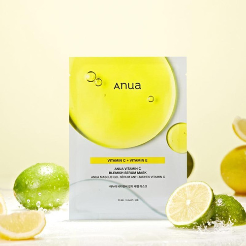 Máscara Facial Anua Vitamina C + E - Cuidado Skincare 15+ Todo Tipo De Piel Día/noche