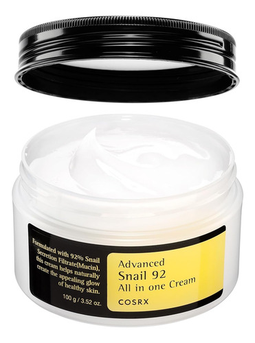 Cosrx Crema Reparadora Facial Con Baba De Caracol 92% | 100 Sensible Día/noche