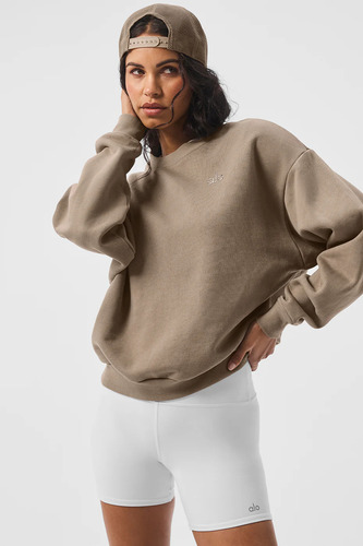 Alo Yoga Campera Accolade Crew Neck Buzo Marrón Claro Xl - 16 Accolade Crew Neck