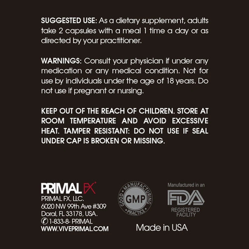 Primal Fx I Innerx I Pelo I 60 Capsules I Dr Ludwig Johnson