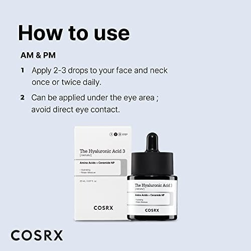Cosrx The Hyaluronic Acid 3 Acido Hialuronico+ceramidas 20ml Momento De Aplicación Día/noche Tipo De Piel Todo Tipo De Piel