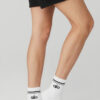 Medias Alo Yoga Originales Throwback Sock Blanco White/black S