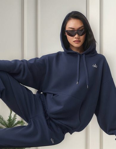 Alo Yoga Campera Chompa, Accolade Hoodie Unisex Azul Marino Xs - 2 Accolade Hoodie