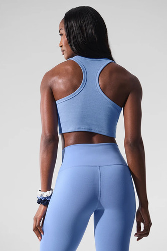 Musculosa Alo Yoga Original Azul Acero Aspire Tank M Lisa