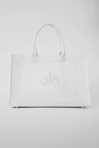 Alo Yoga Totebag 100% Nylon Malla Semitransparente Blanco