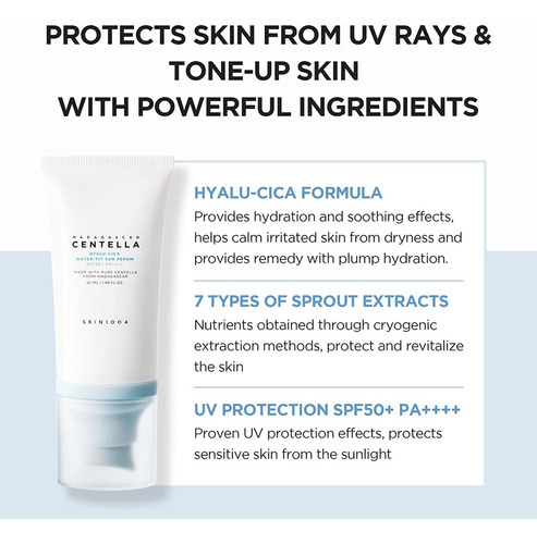 Skin1004 Sun Serum Spf50+ Protector Solar Con Acido Hialurónico 50ml