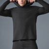 Alo Yoga Remera De Manga Larga Con Capucha Para Hombre Conqu Negro Conquer Reform Xl Lisa